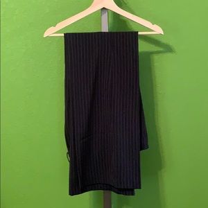 Navy Pinstriped Slacks